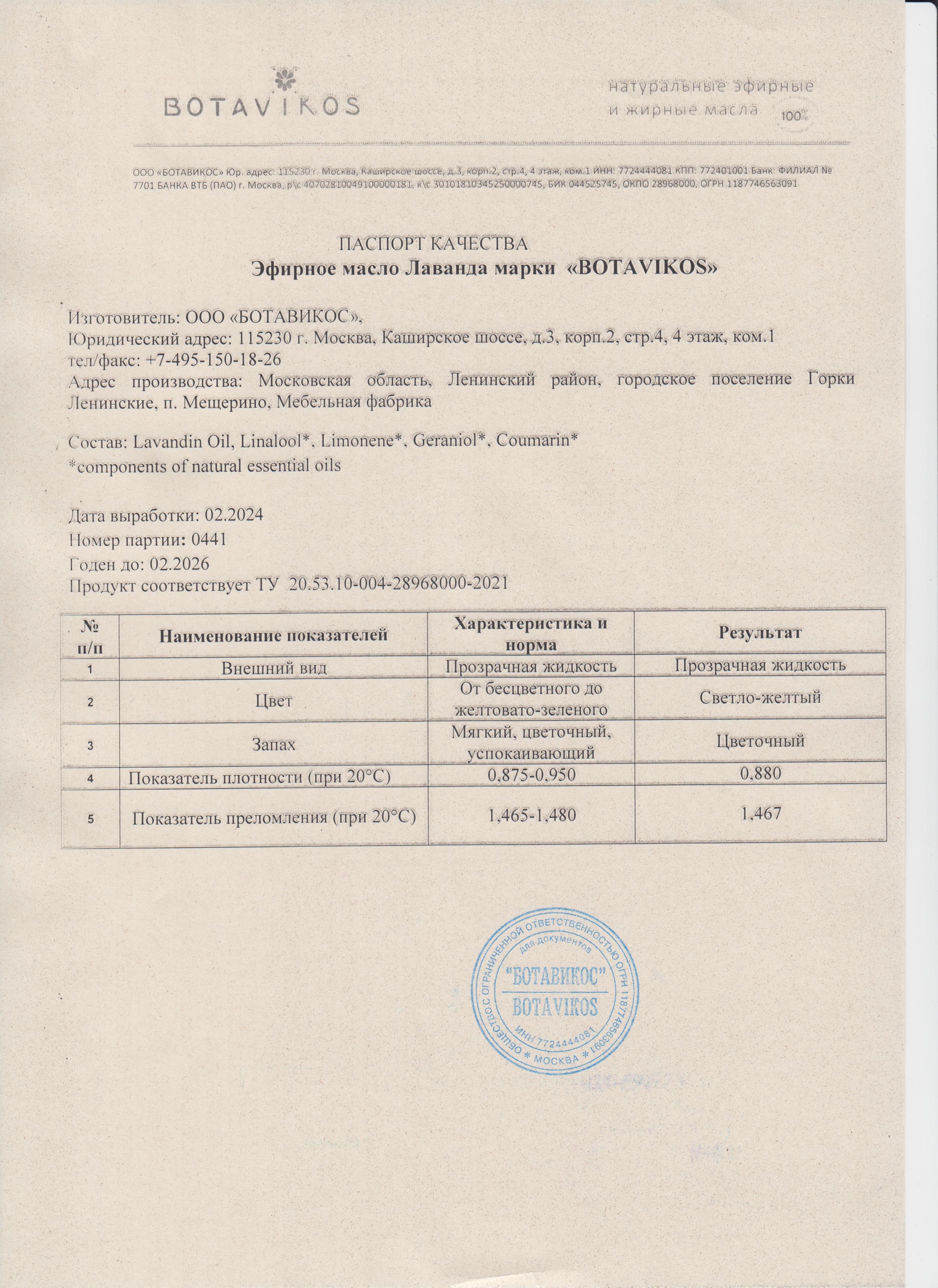 Паспорт №022024